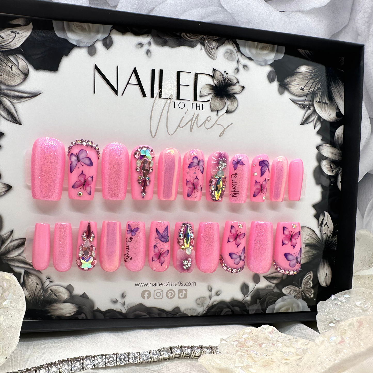 PINK BUTTERFLY BLING