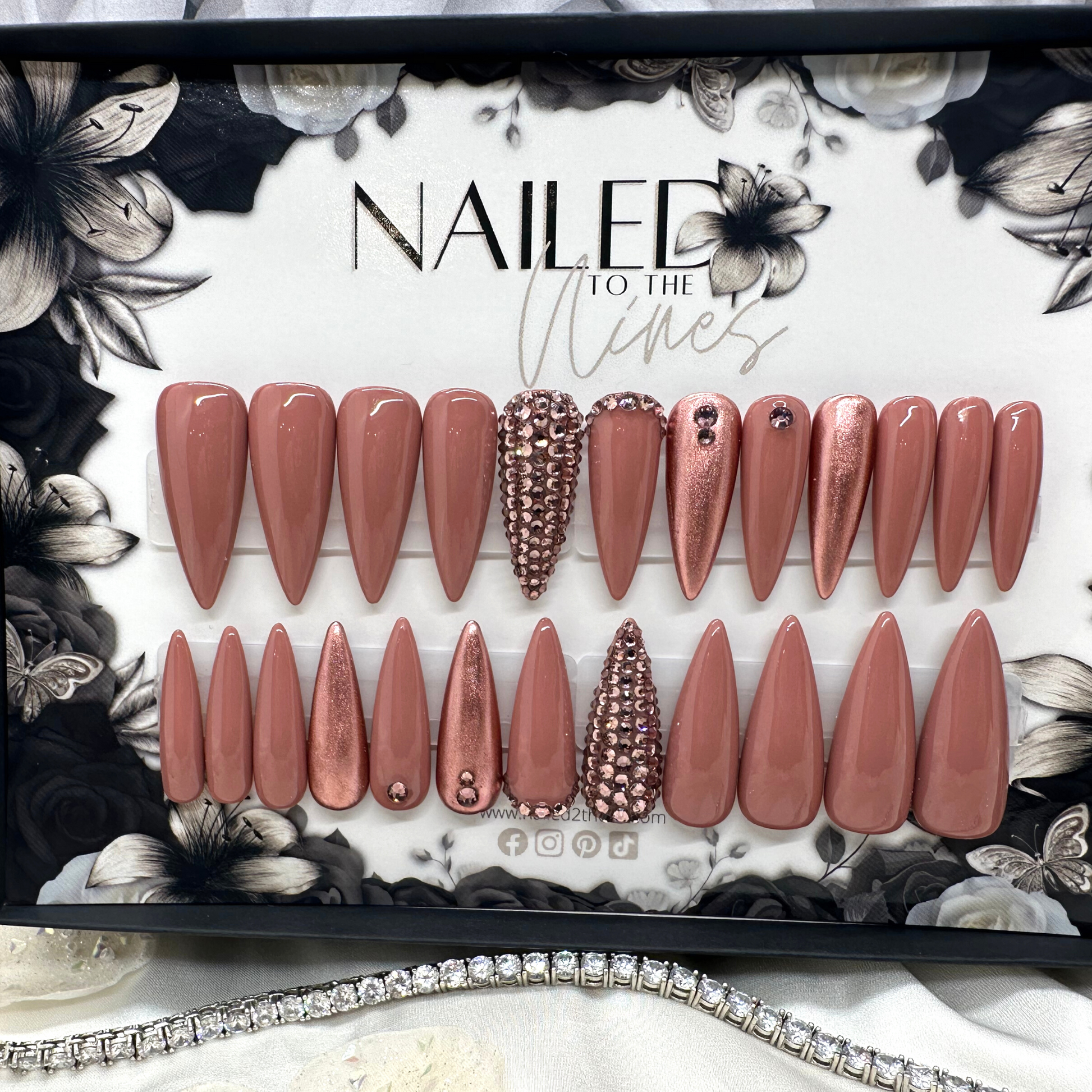 ROSE GOLD BLING Nailed To The Nines ROSE GOLD BLING Nailed To The Nines